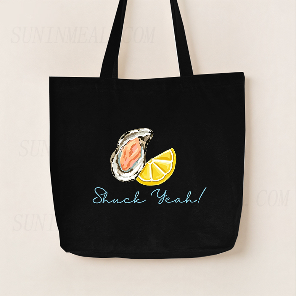 Shuck Yeah Oyster & Lemon Canvas Tote Bag
