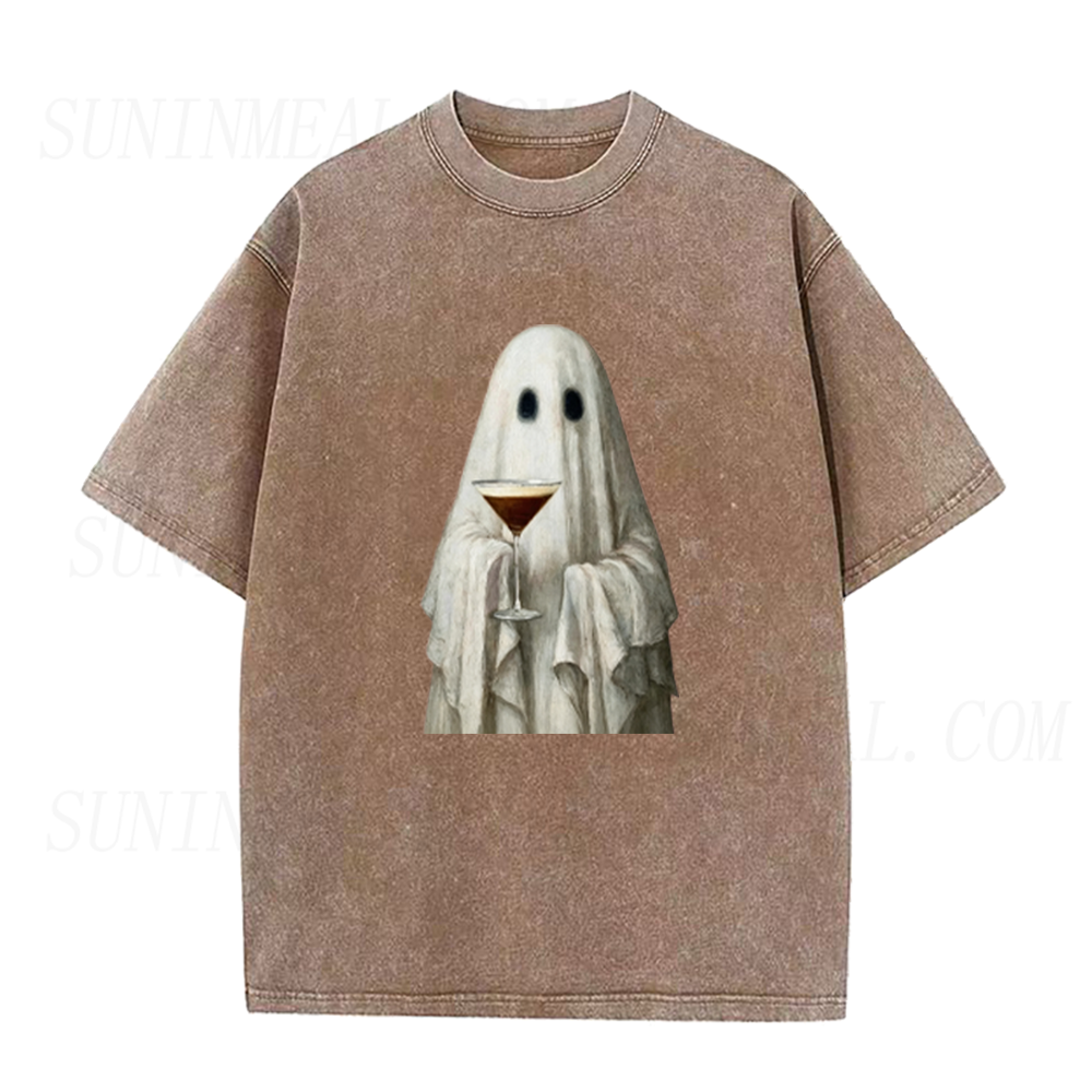 Cute Ghost with Espresso Martini Unisex Tee