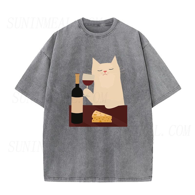 White Cat Wine Unisex Tee