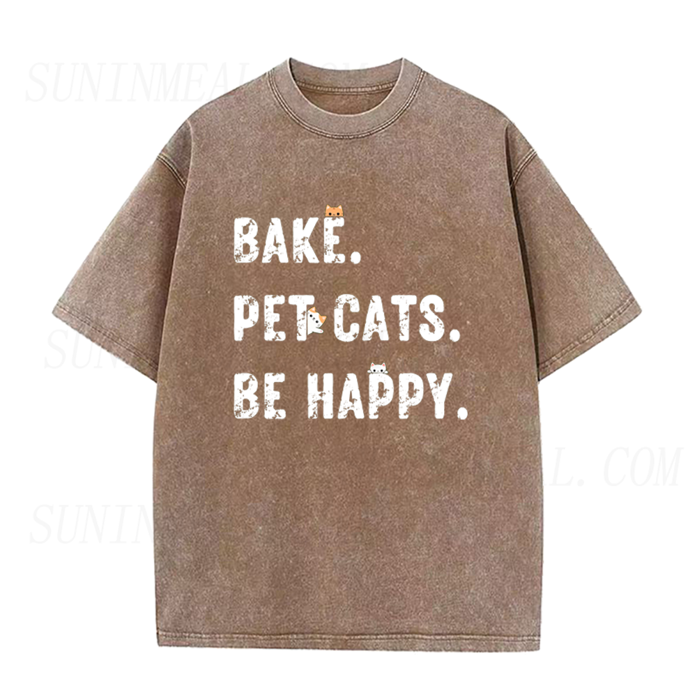 Bake Pet Cats Be Happy Unisex Tee