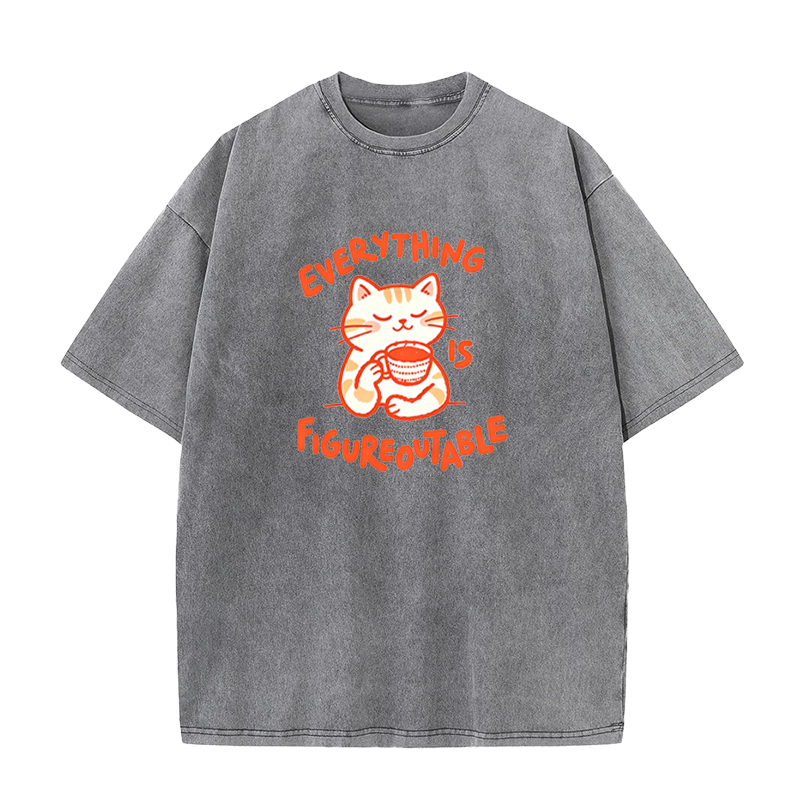 Everything Is Figureoutable Coffee Cats Unisex Tee