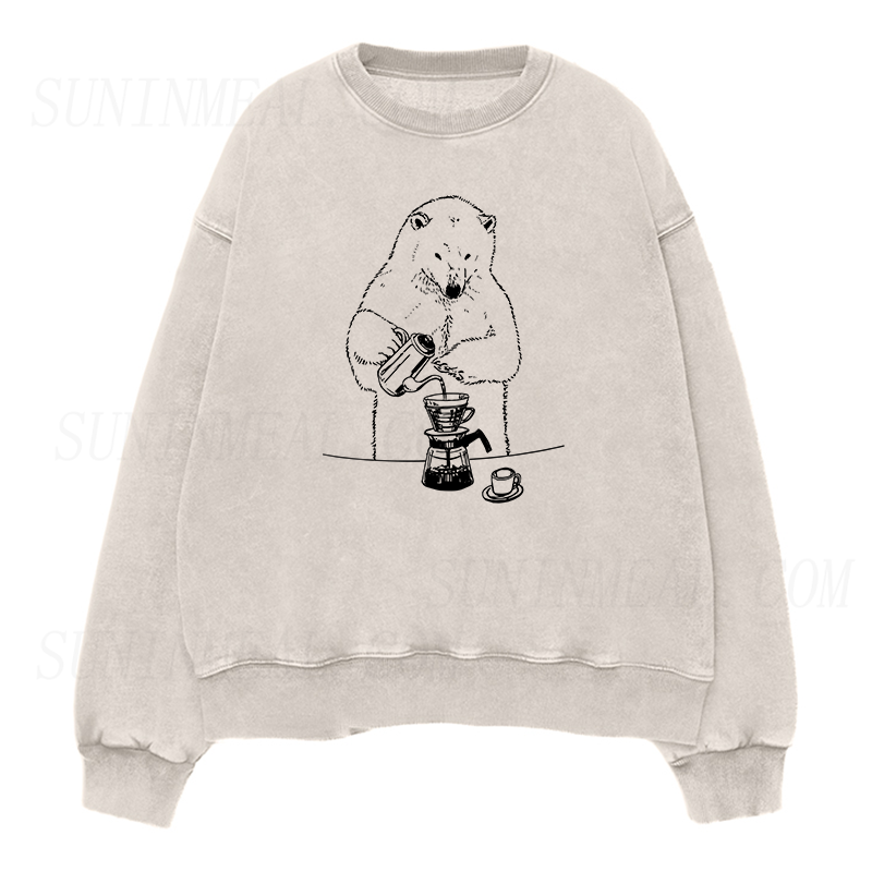 Polar Bear Is Brewing Coffee Sweatshirt