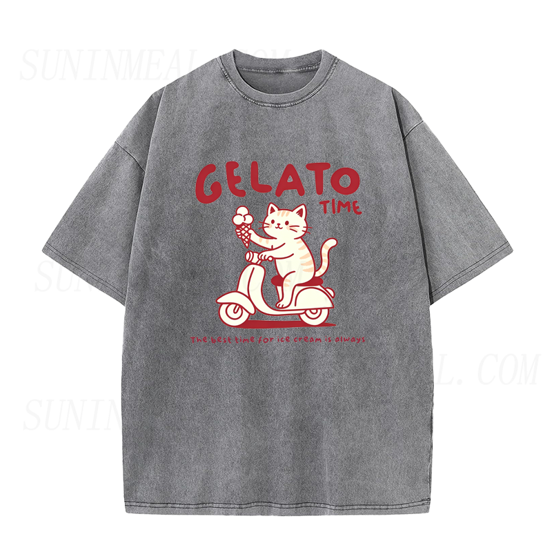 Gelato Time Cat Unisex Tee
