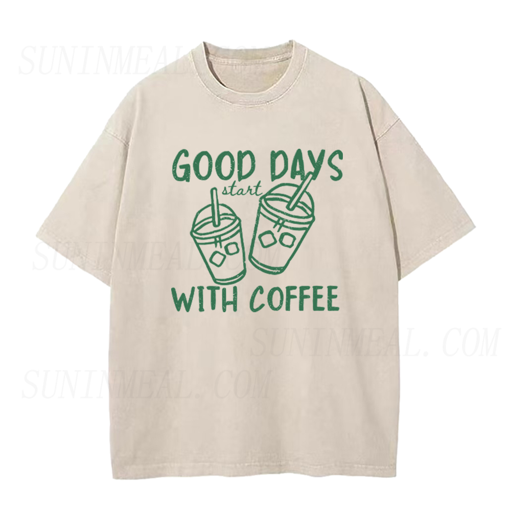 Good Days Start With Coffee Unisex Tee