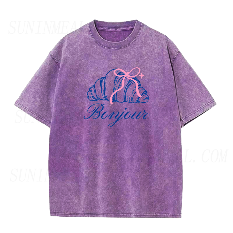 Bonjour Croissant Unisex Tee