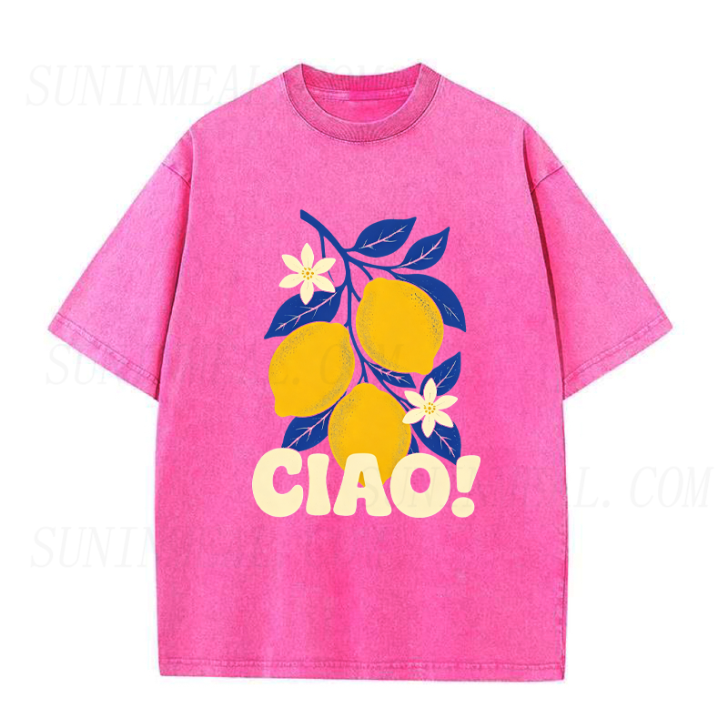 Retro Italian Ciao Lemon Unisex Tee