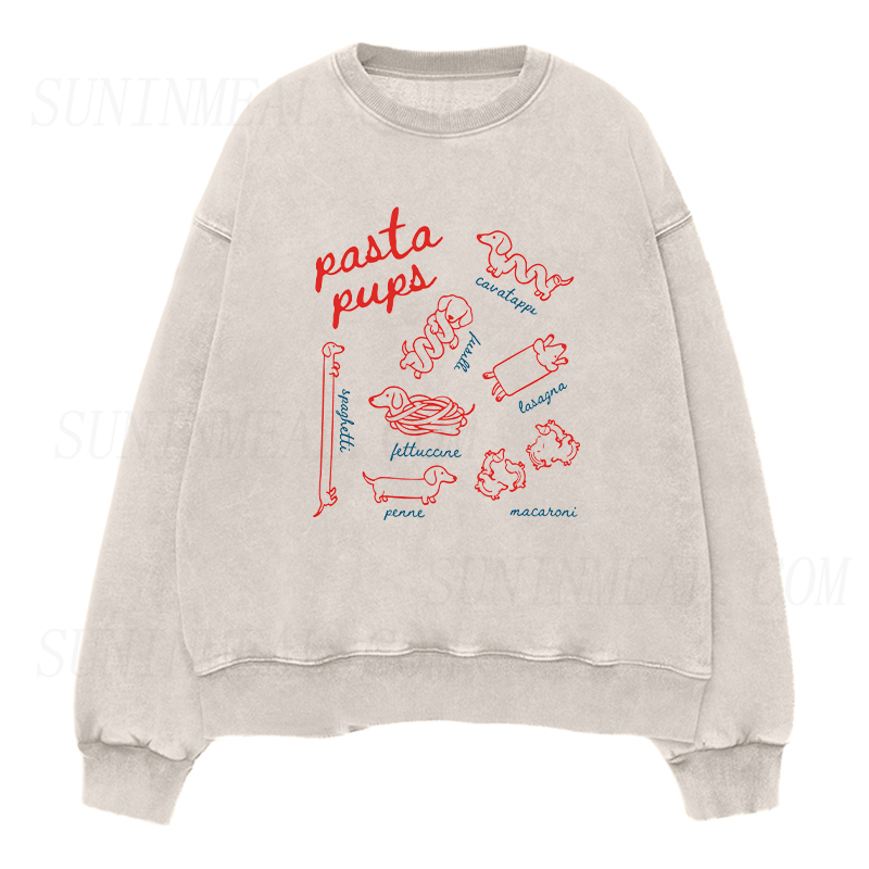 Pasta Pups Unisex Crewneck Sweatshirt