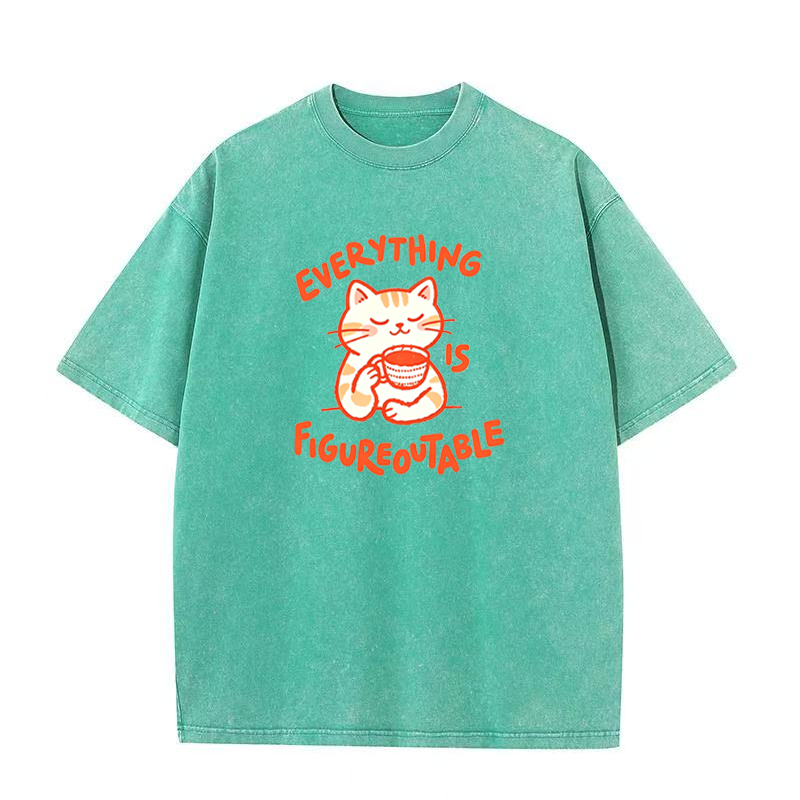 Everything Is Figureoutable Coffee Cats Unisex Tee