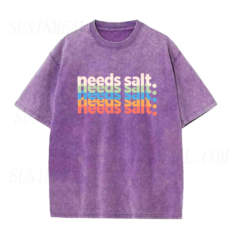 Retro Multi Color Needs Salt Unisex Tee