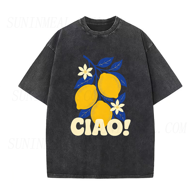 Retro Italian Ciao Lemon Unisex Tee