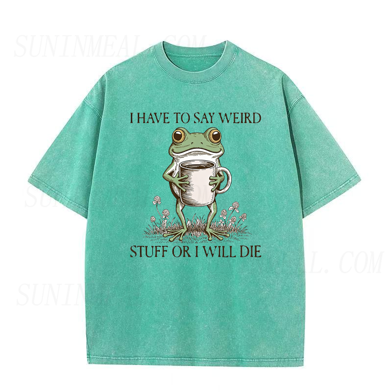 Frog Drinking Coffee Tee