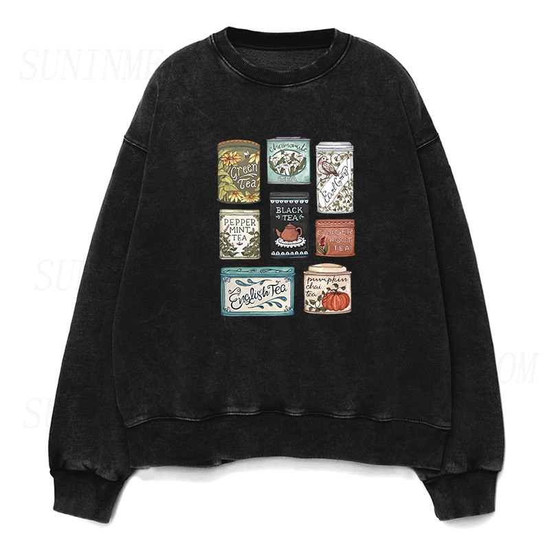 Vintage Tea Tins Unisex Crewneck Sweatshirt