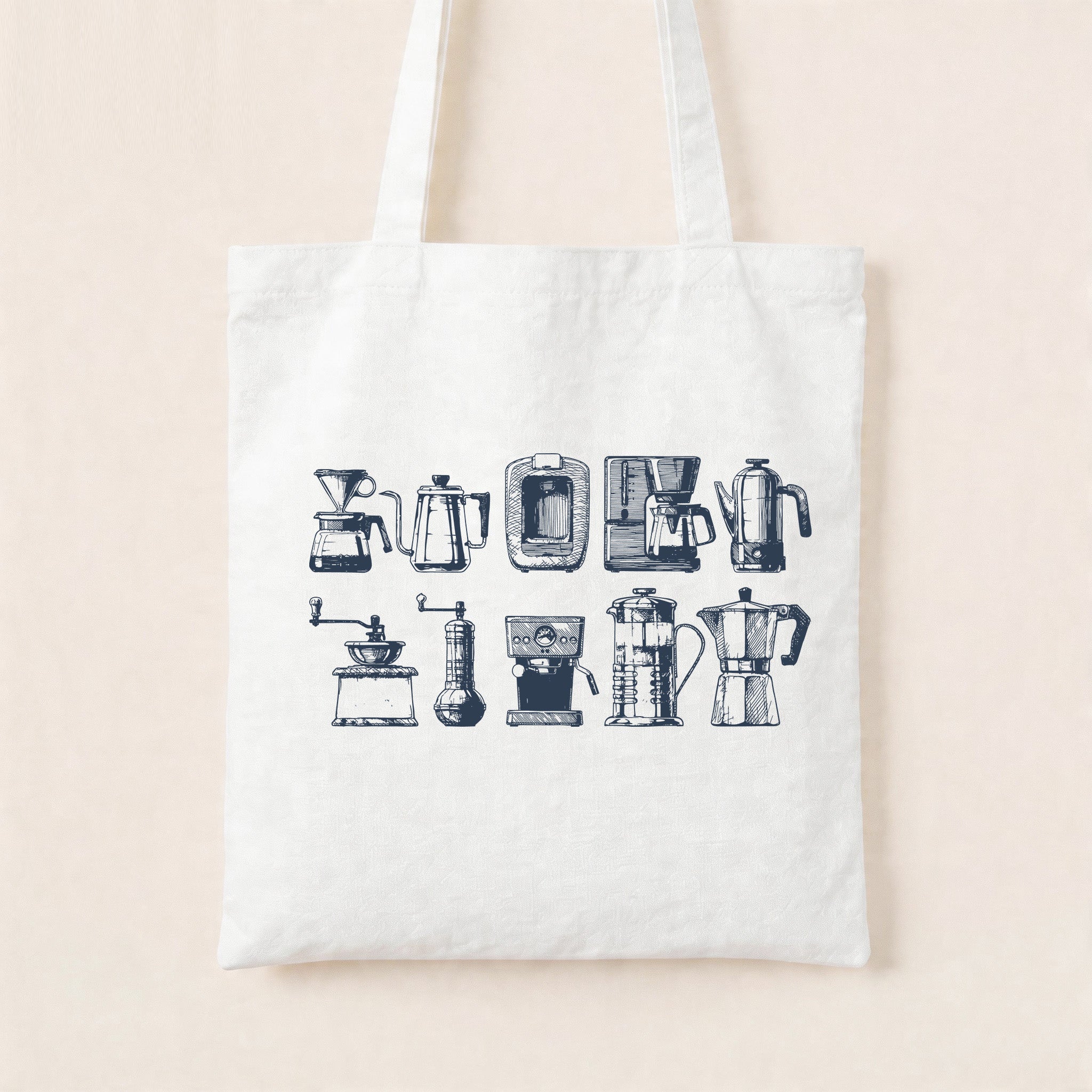 Vintage Coffee Machine Canvas Tote Bag