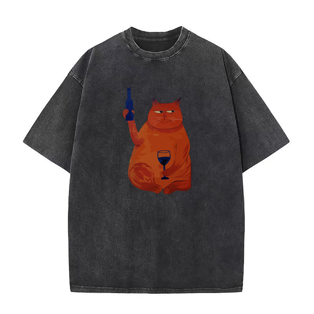 wine cat Unisex Tee