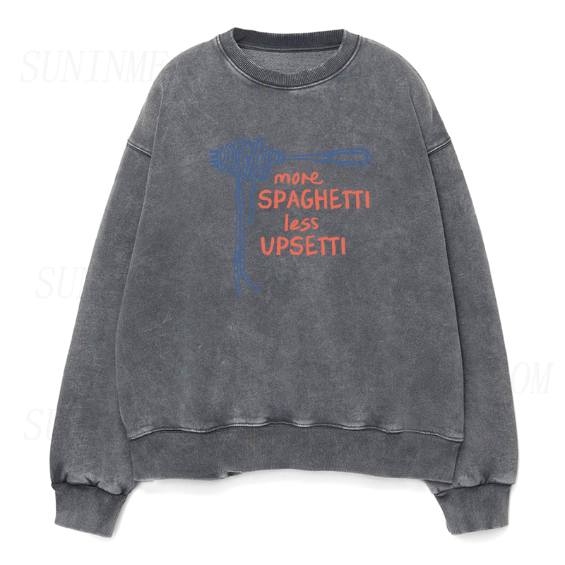 More Spaghetti Less Upsetti Unisex Crewneck Sweatshirt