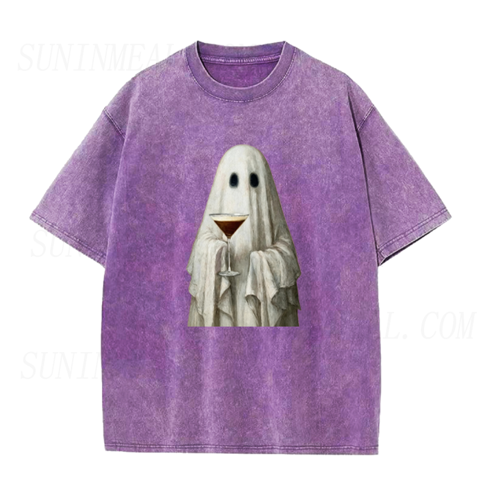 Cute Ghost with Espresso Martini Unisex Tee