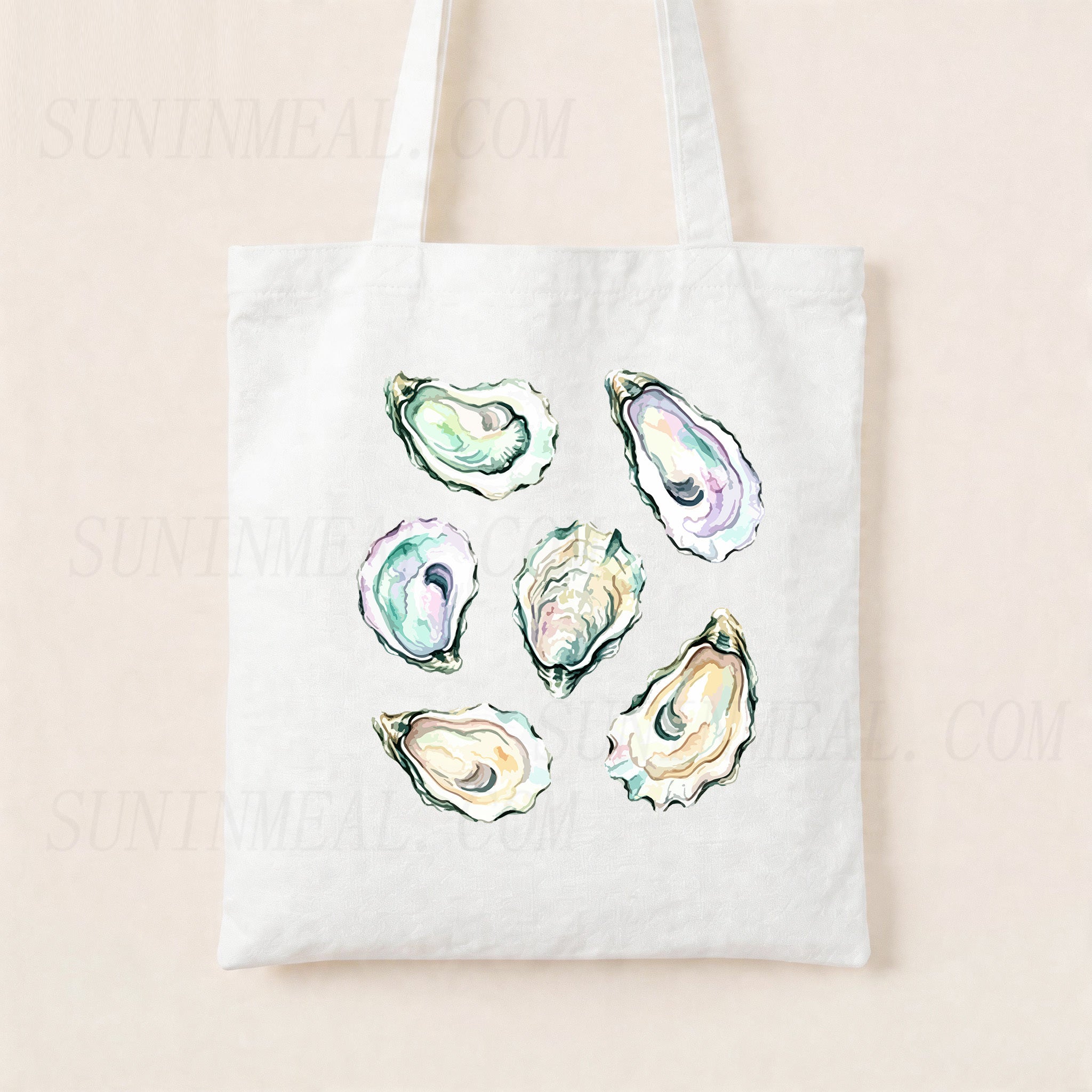 Oyster Shell Canvas Tote Bag