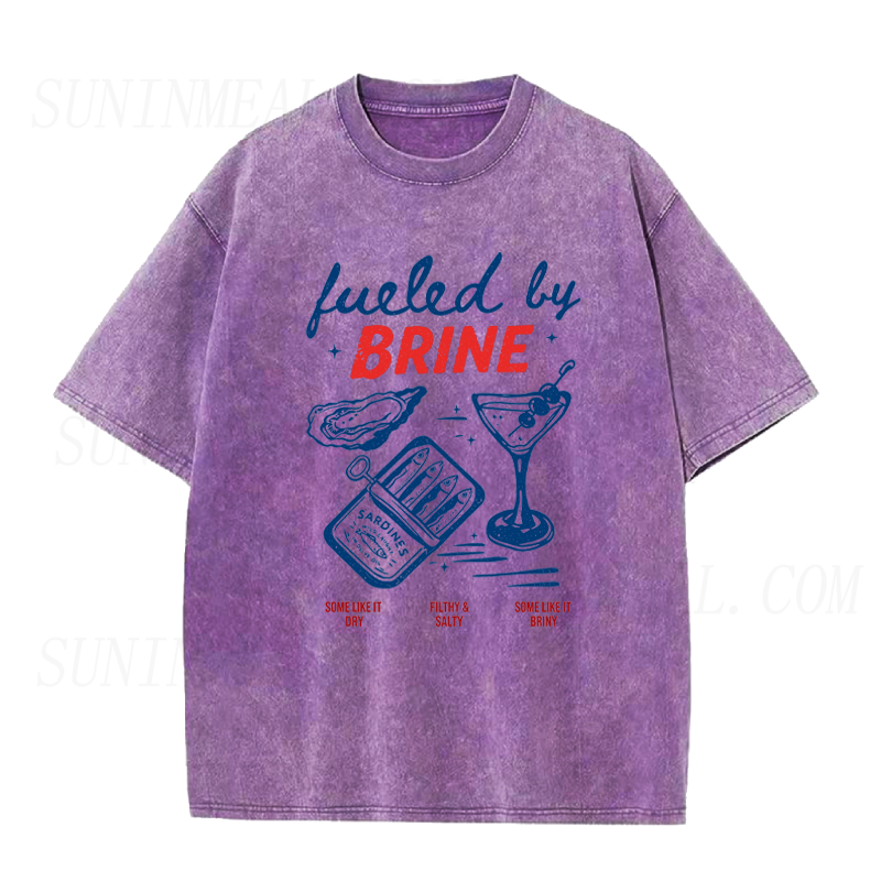 Fueled By Brine Oyster Sardines & Martini Unisex Tee