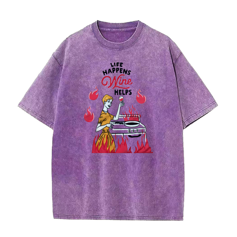 Life Happens, Wine Helps Unisex Tee