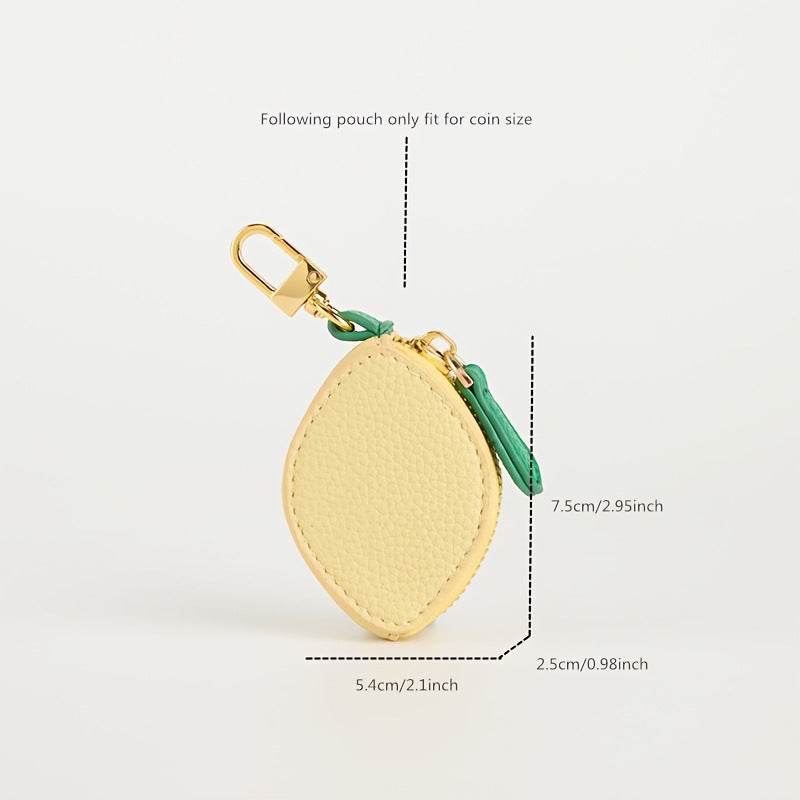 Lemon Coin Purse Bag Charm Keychain