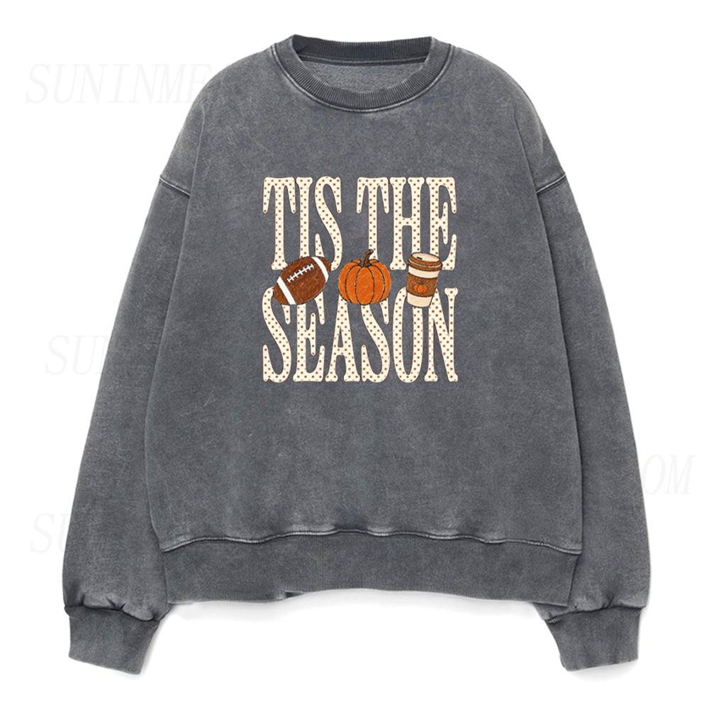 Fall Coffee Pumpkin Football Unisex Crewneck Sweatshirt