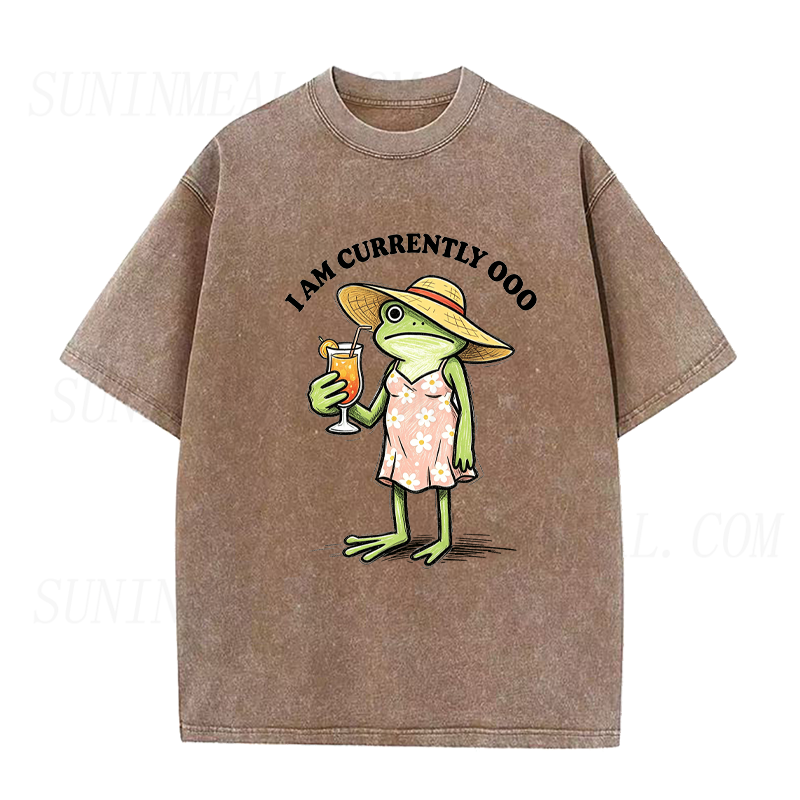 Vacation Frog Holding A Drink Unisex Tee