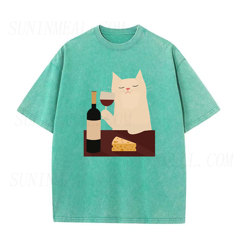 White Cat Wine Unisex Tee
