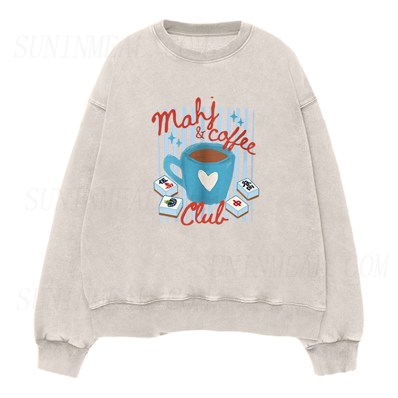 Mahjong&Coffee Club Unisex Crewneck Sweatshirt