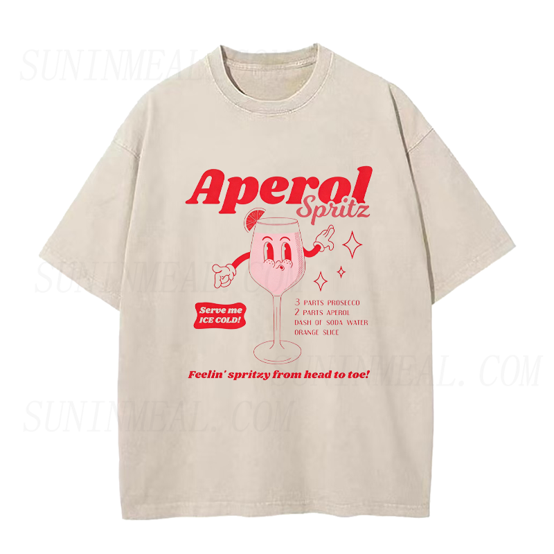 Retro Aperol Spritz Recipe Unisex Tee