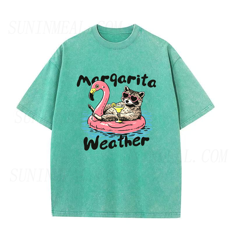 Margarita Weather Raccoon Unisex Tee