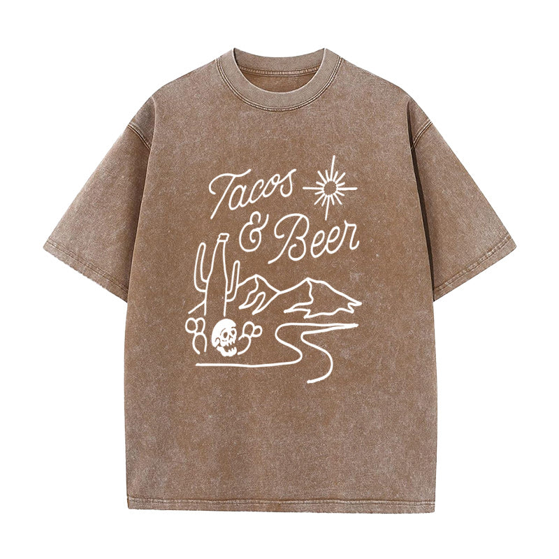 タコス&ビール ユニセックスTシャツ