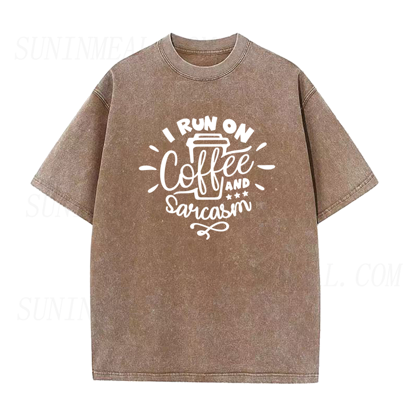 I Run On Coffee and Sarcasm Unisex Tee