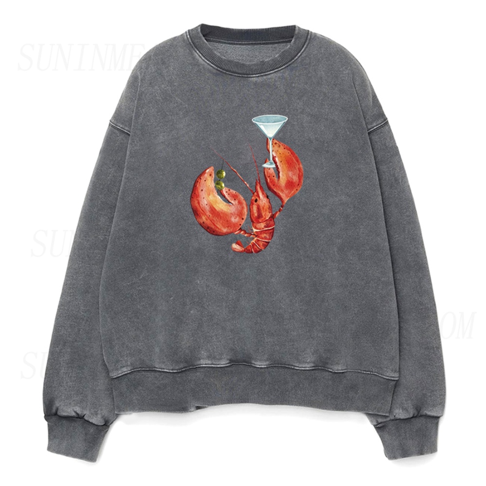 Lobster Loves Dirty Martini Unisex Crewneck Sweatshirt