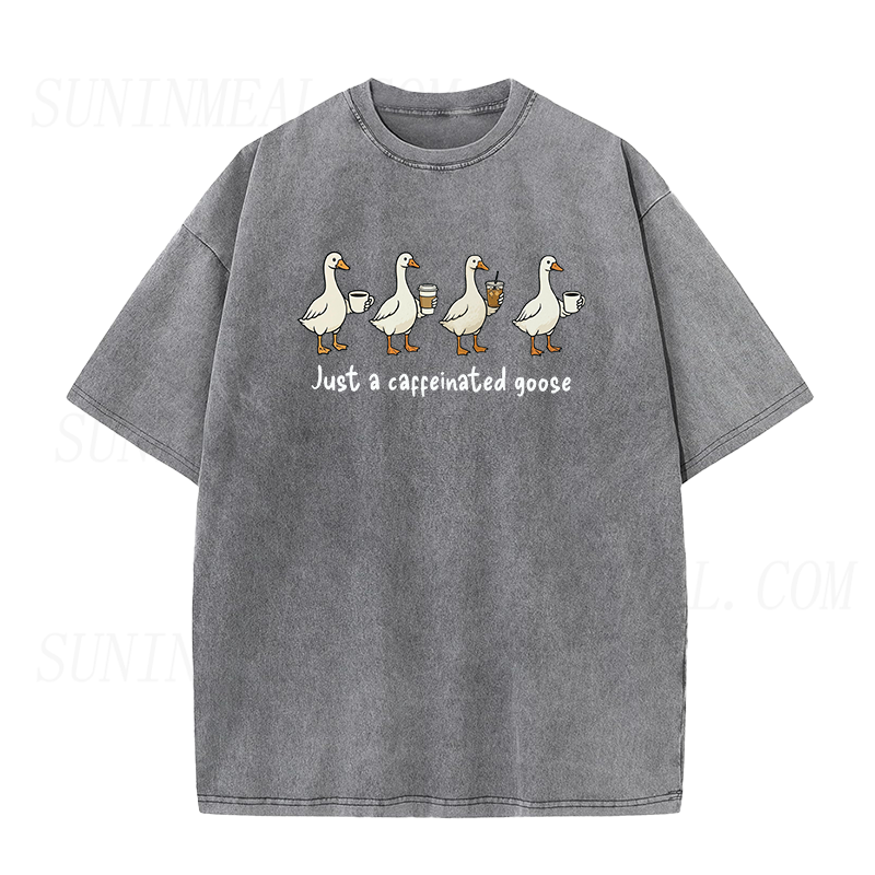 Just a Caffeinated Goose Coffee Unisex Tee