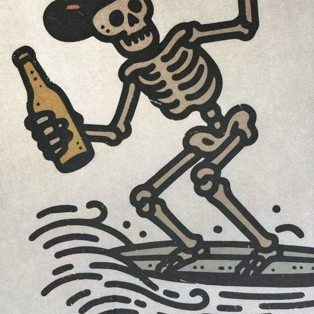 Vintage Surfer Skeleton Unisex Tee