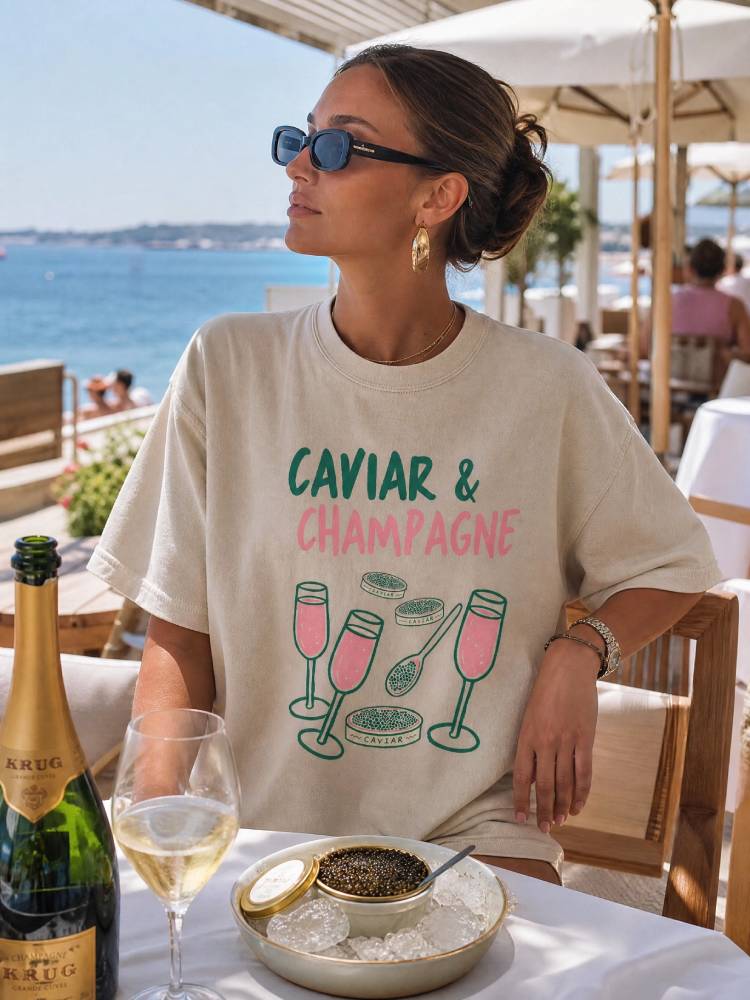 Caviar & Champagne Unisex Tee