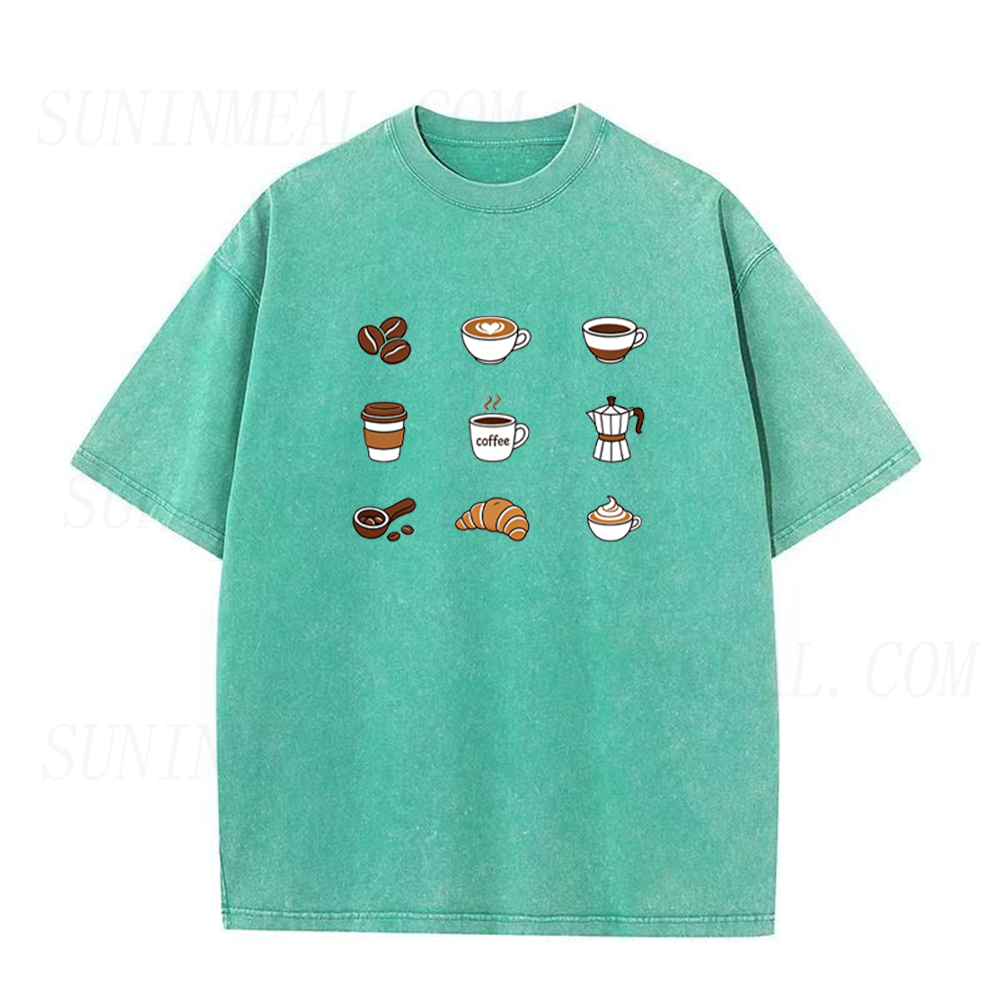 Latte Cappuccino Croissant Unisex Tee