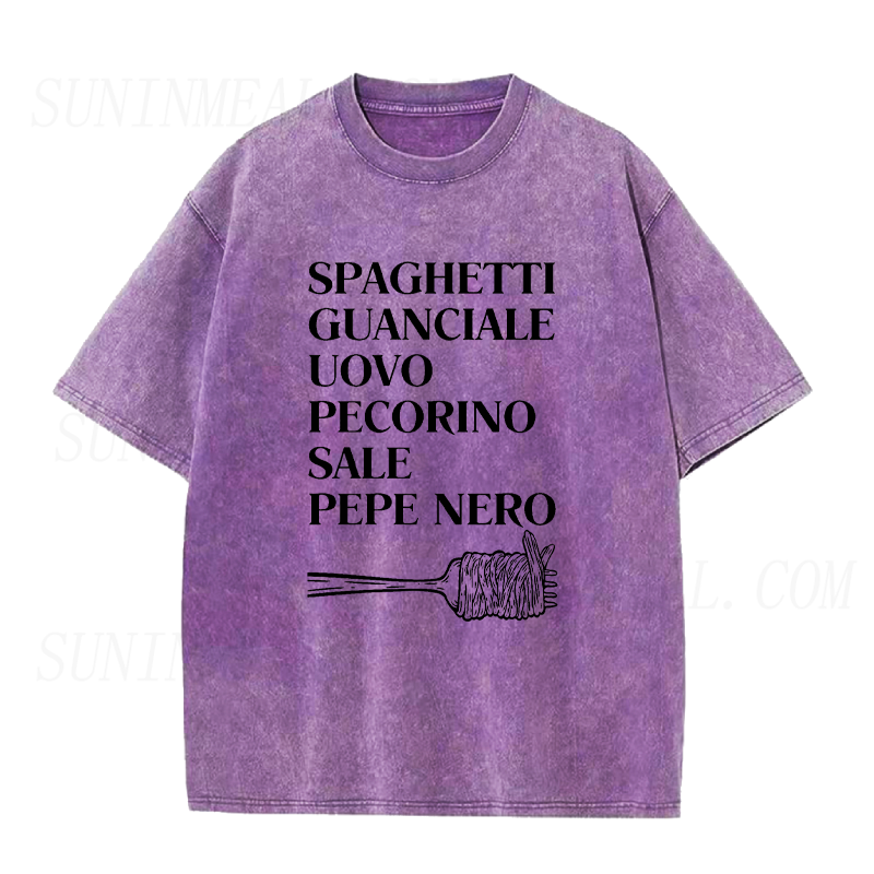 Classic Roman Carbonara Ingredients Unisex Tee