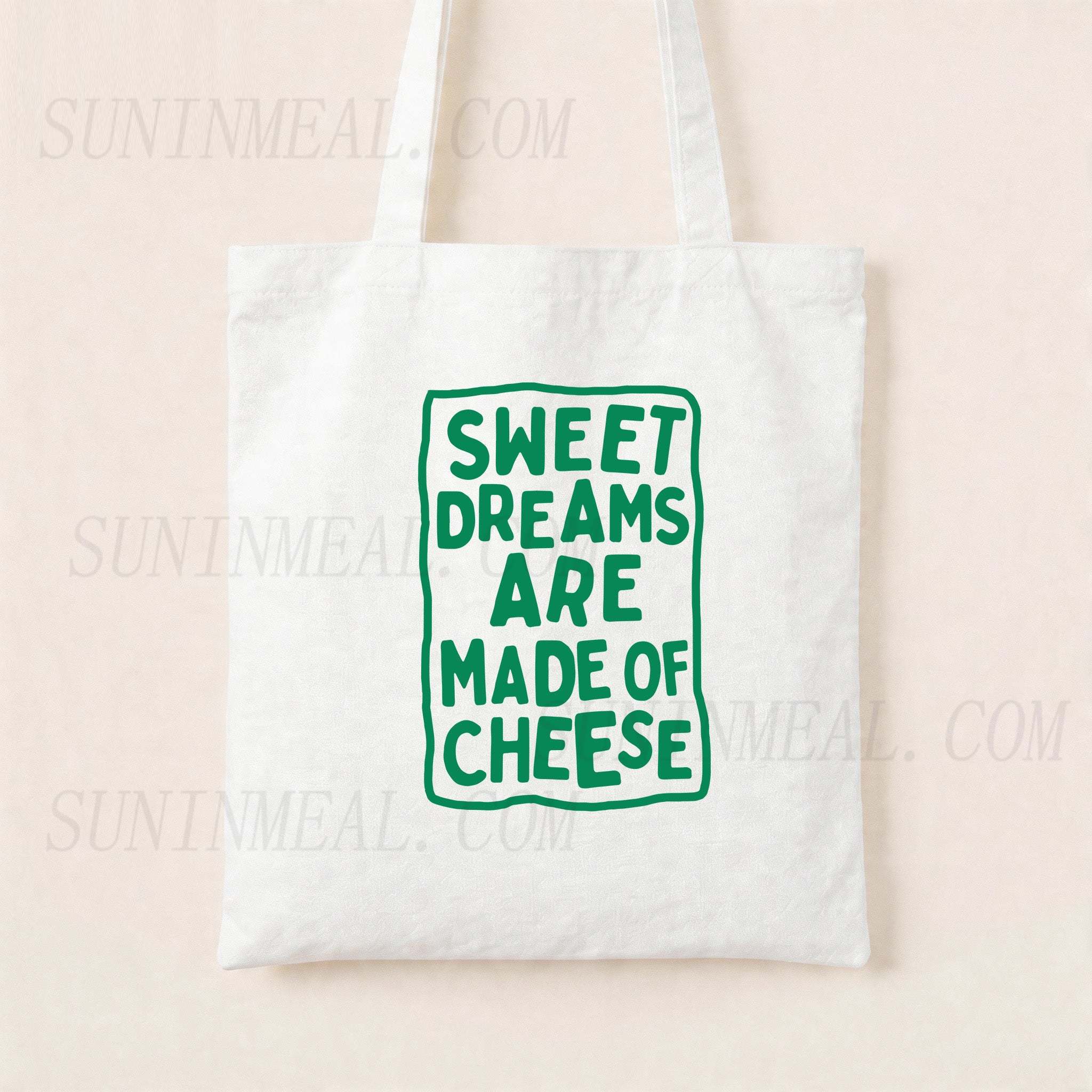 Sweet Dreams Are Made of Cheese Canvas Tote Bag