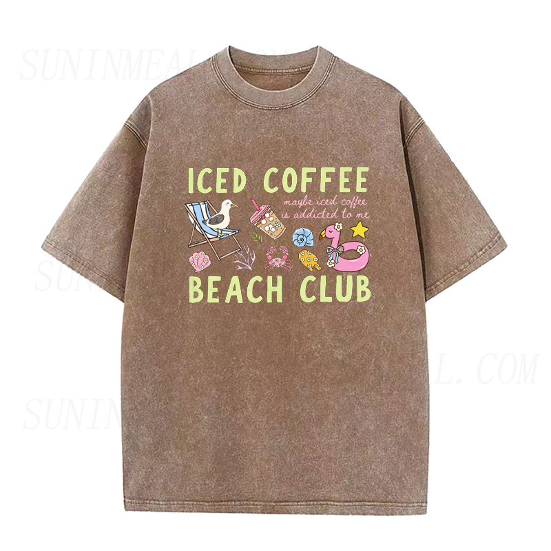 Iced Coffee Beach Club Unisex Tee