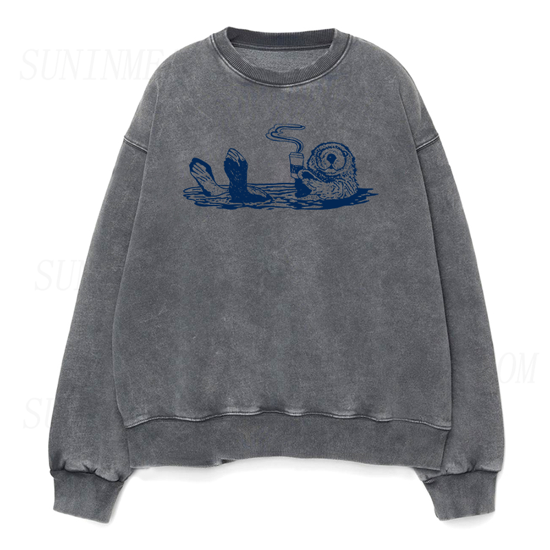 Coffee swimming Unisex Crewneck Sweatshirt