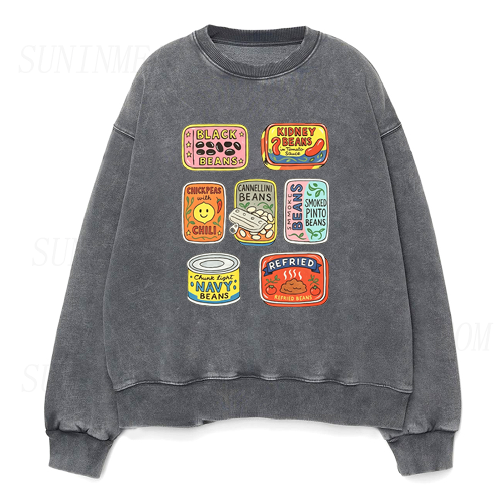 Retro Canned Beans Unisex Crewneck Sweatshirt