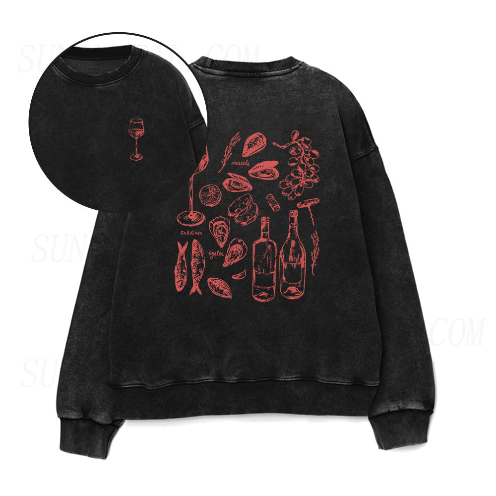 Ocean Wine Grapes Unisex Crewneck Sweatshirt