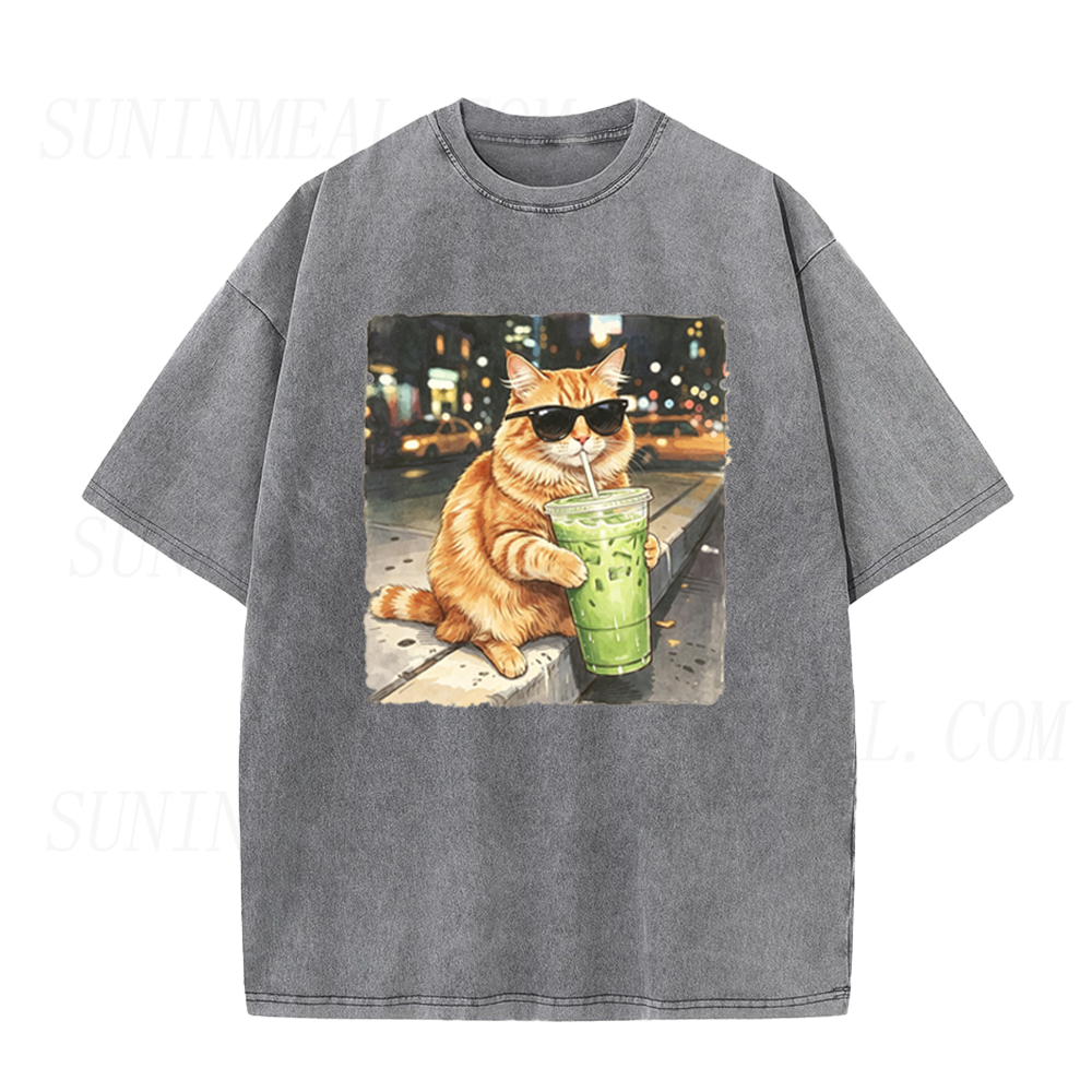 Cute Cat & Matcha Unisex Tee