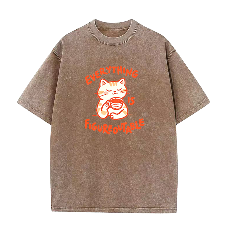 Everything Is Figureoutable Coffee Cats Unisex Tee