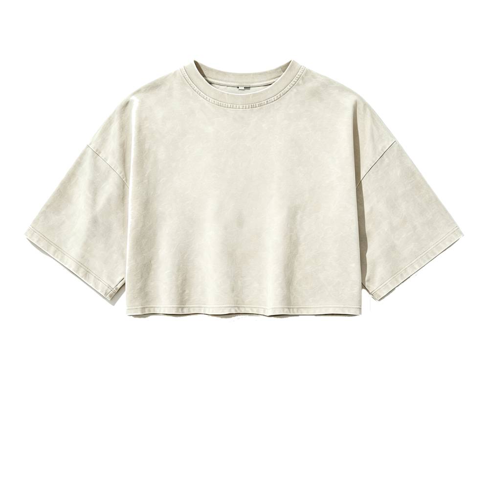 Solid Oversized Crop Tee