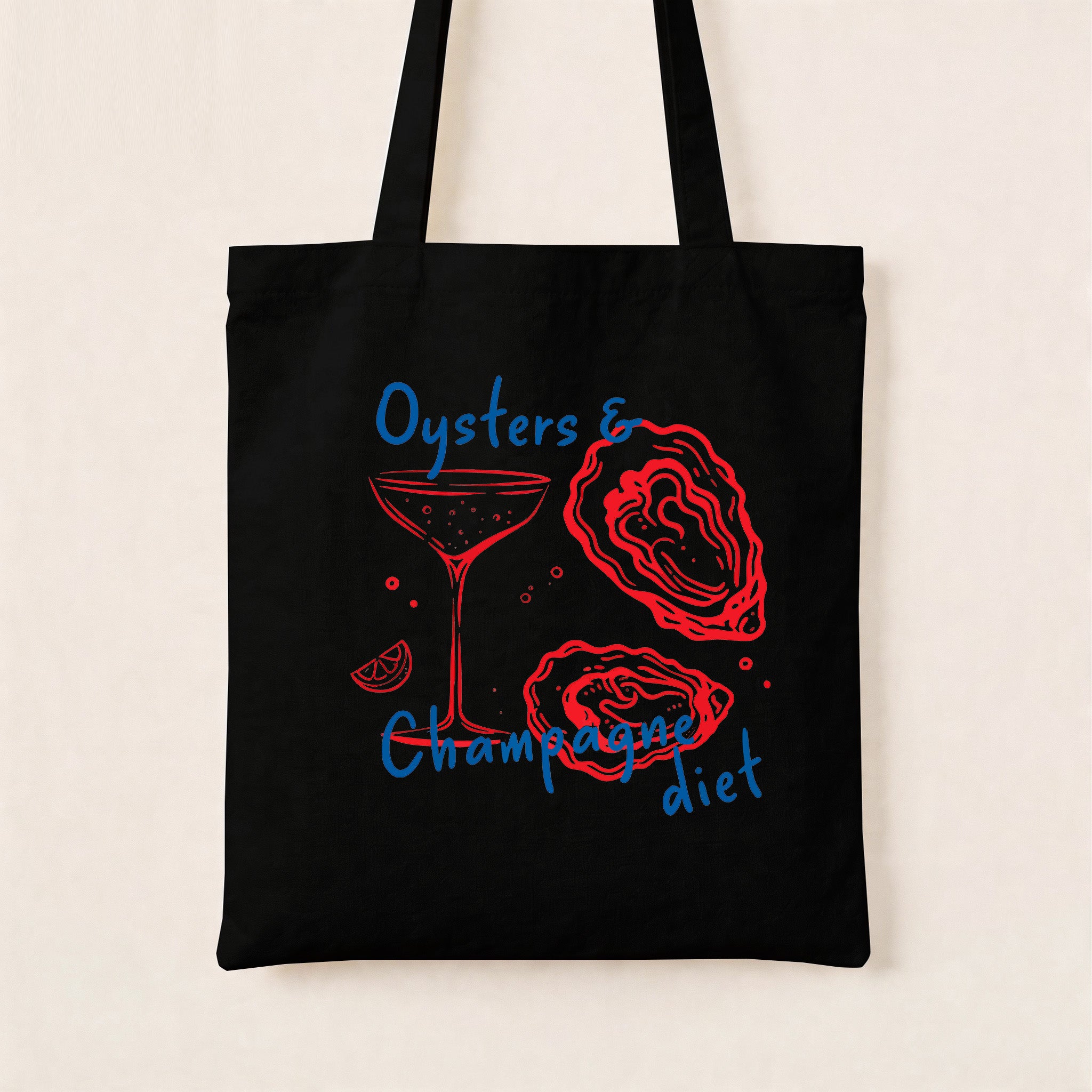 Oysters and Champagne Canvas Tote Bag