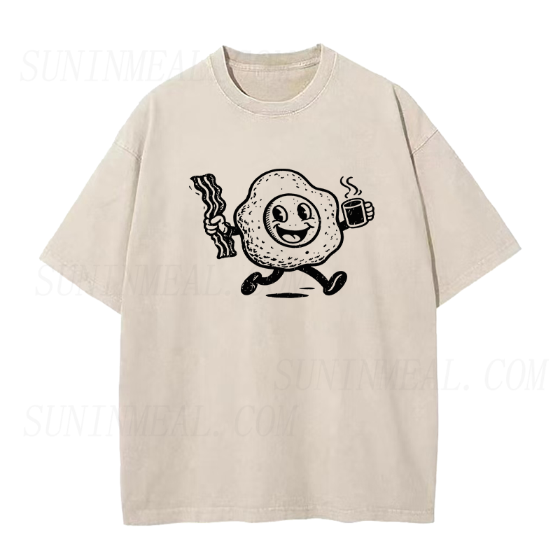 Retro Cartoon Egg Bacon Coffee Unisex Tee