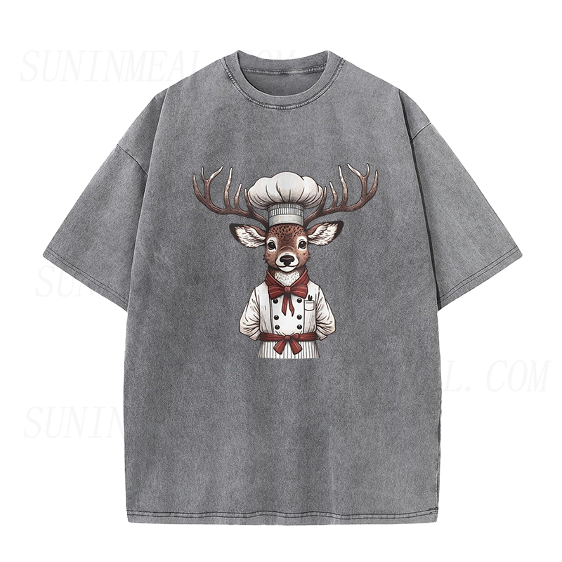 Whimsical Chef Deer Unisex Tee