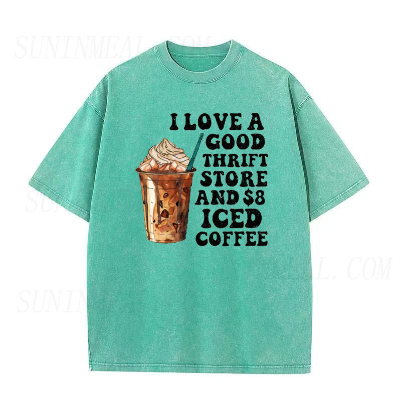 I Love a Good, Thrift Store, Iced Coffee Unisex Tee